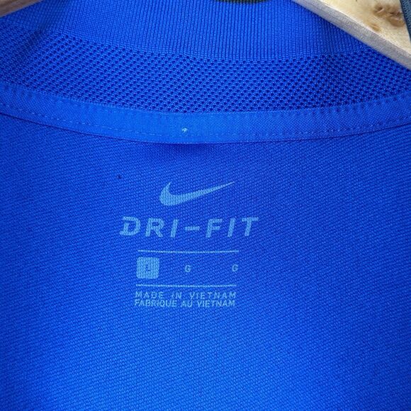 Nike Golf Dri-Fit 1/4 Zip Long Sleeve Pullover Men’s Large Blue 2018 Ryder Cup - Picture 5 of 9